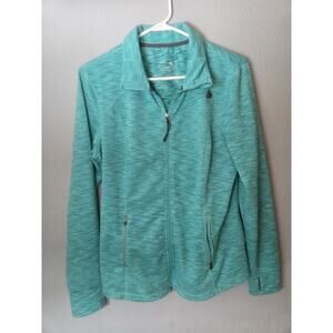 Tangerine Women's Size Large Full Zip Teal Space Dye Athletic Jacket